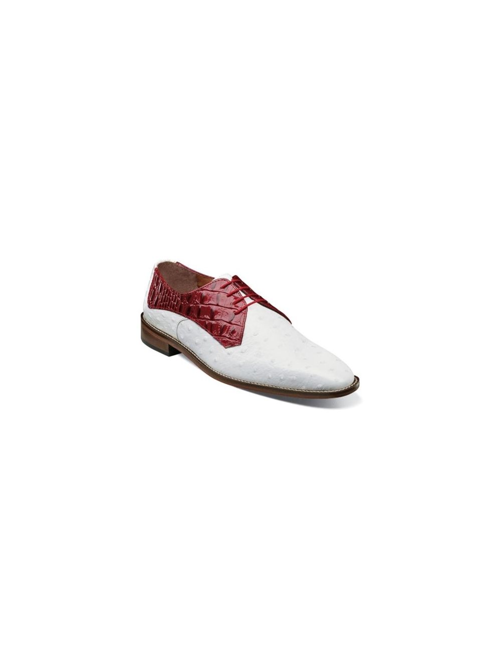 red and white stacy adams shoes