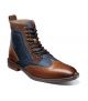 Stacy Adams Finnegan Wingtip Lace Up Boot in Navy / Cognac (25427-470)