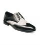 Stacy Adams Asher Wingtip Oxford in Black/White (25653-111)