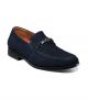 Stacy Adams Ravelle Moc Toe Bit Loafer in Navy Suede (25680-415)