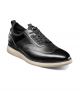 Stacy Adams Edgewood Wingtip Elastic Lace Oxford in Black (25690-001)