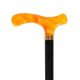 Vista Fashion Acrylic Fritz Walking Stick in Orange Amber (70306)