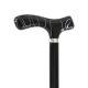 Vista Fashion Acrylic Fritz Walking Stick in Black (70313)