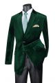 Vinci Velvet Single Breasted Sport Coat in Emerald (B-27E)