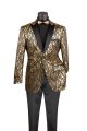 Vinci Elegant Single Breasted Sport Coat in Gold (BF-2G)