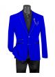 Vinci Slim Fit Velvet Two-Button Sport Coat in Royal (BS-02RB)